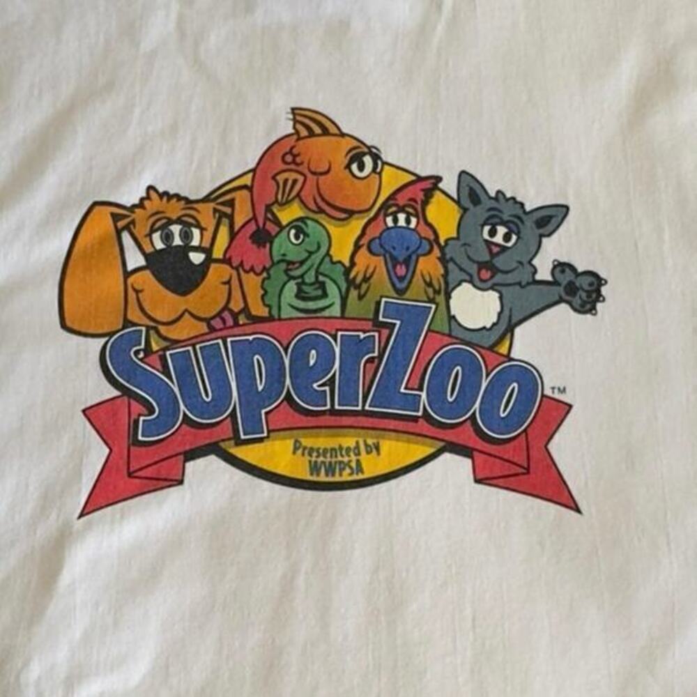 Superzoo Expo T-Shirt XL Mens Tee Shirt Double Graphic “It’s a Whole New Animal”
